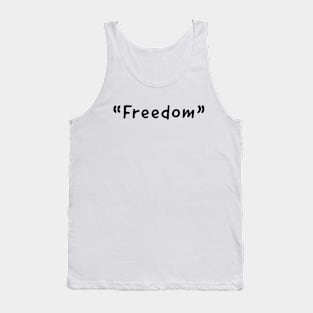 Freedom Single Word Design Tank Top